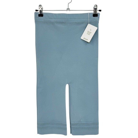 Wolford Net Lines Biker Short in Sky Blue Size L - Picture 4 of 10